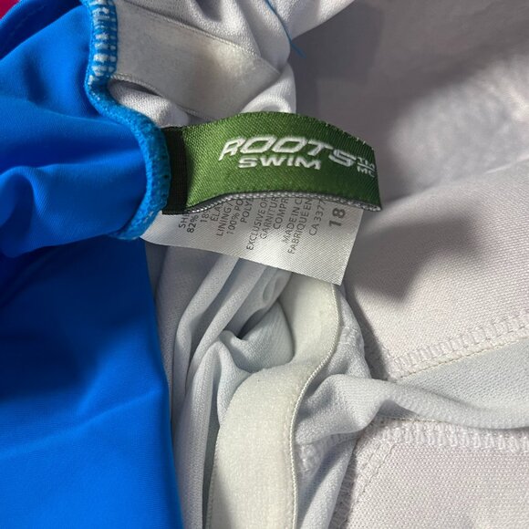 Roots Swim Women's Blue One-Piece Swimsuit - Size 18 - Picture 5 of 5